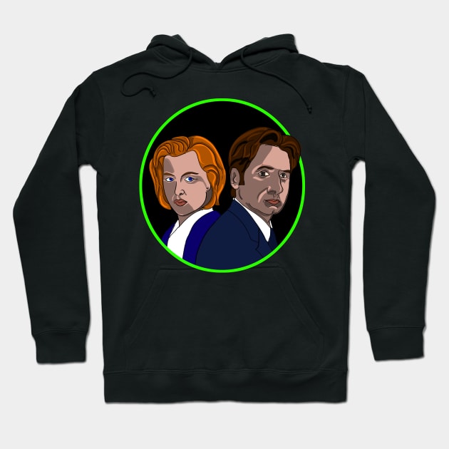 mulder and scully Hoodie by wet_chicken_lip